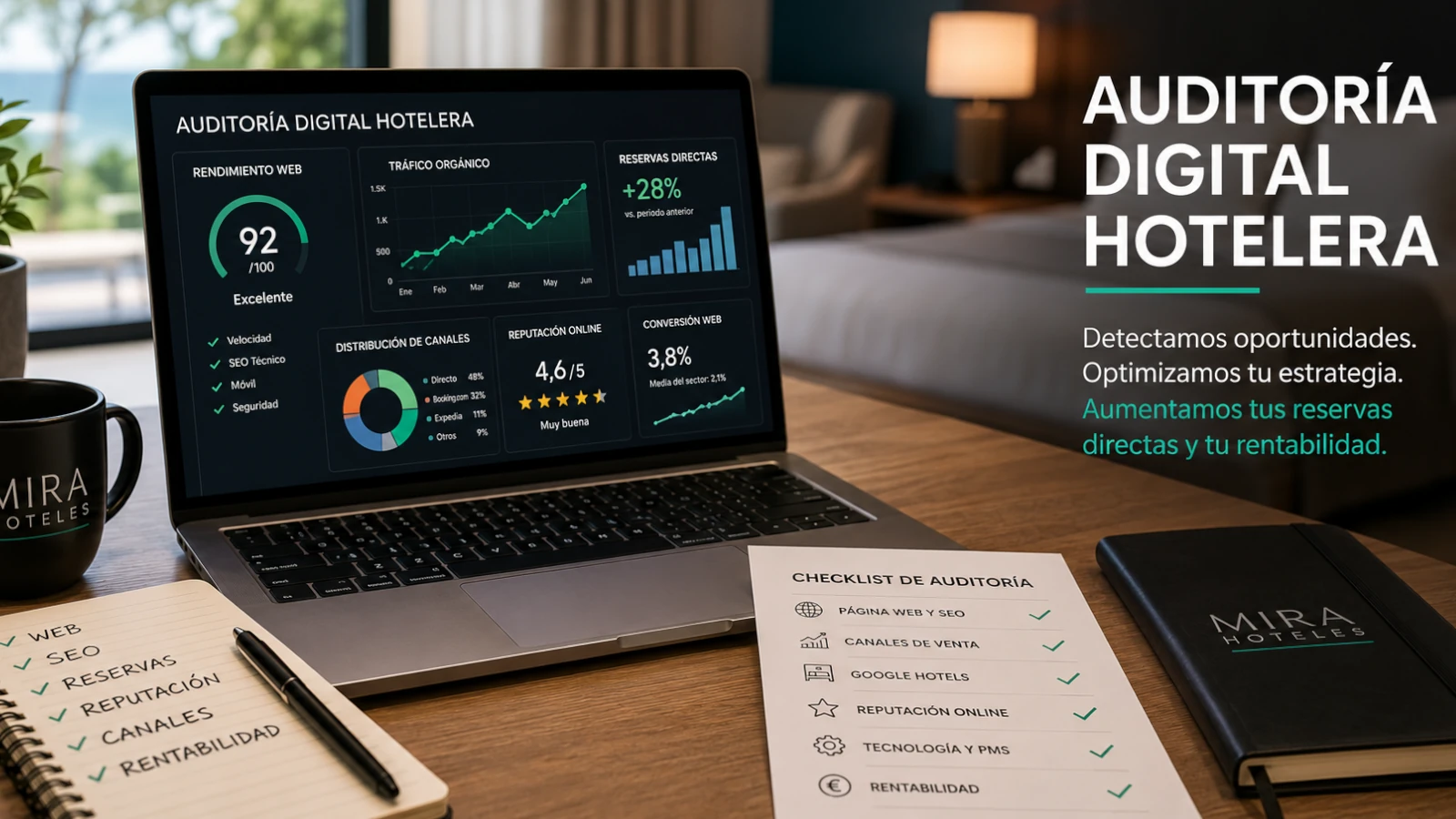 Auditoría digital hotelera y análisis de reservas directas