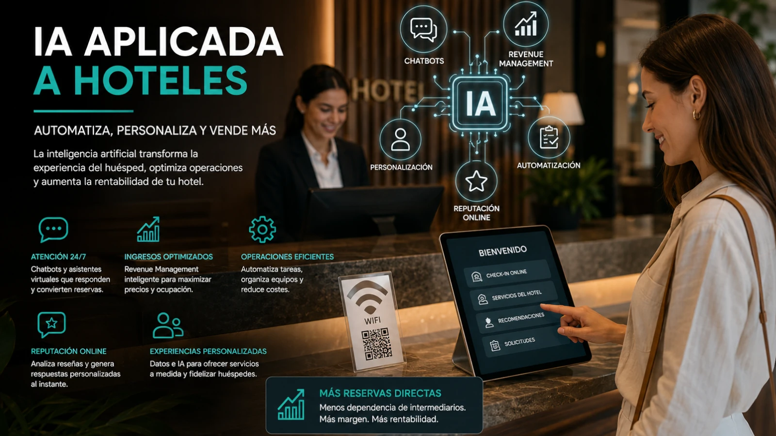 Inteligencia artificial aplicada a hoteles y recepción hotelera